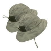 N'Ice Caps Toddler Kids Sun Hats UPF 50+ UV Protection 2-Pack Boys Girls Adjustable Mesh Lined